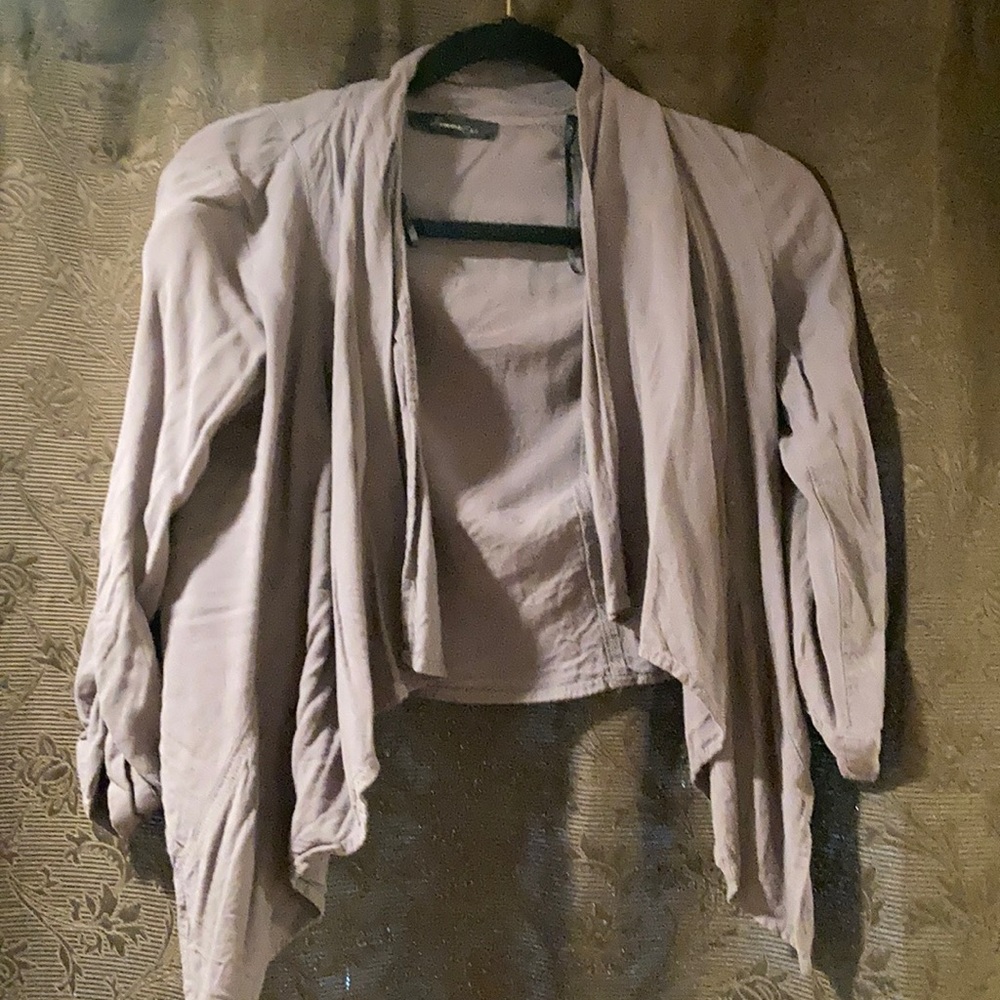Boxy gray cardigan